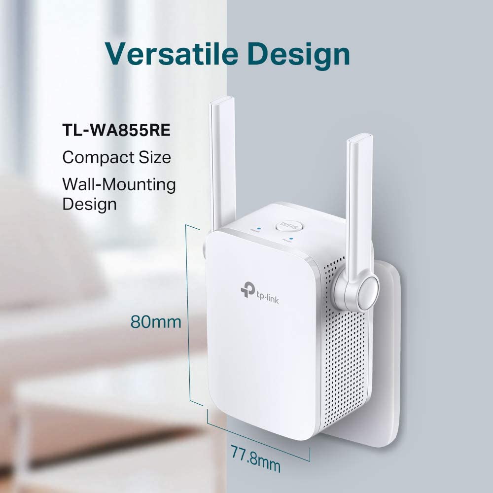 TP-Link TL-WA855RE WLAN Repeater 300 Mbit/s WLAN amplifier compatible all WLAN devices