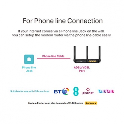 TP-Link AC1900 Wireless Dual Band Gigabit VDSL/ADSL Modem Router