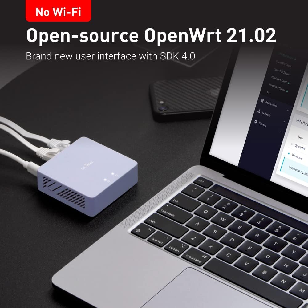 GL.iNet MT2500 (Brume 2) Mini-VPN-Sicherheitsgateway für Heimbüro und Remote-Arbeit – VPN-Server und -Client für Zuhause und Büro, VPN-Kaskadierung, 2,5 G WAN, KEIN WLAN* (ABS-Kunststoffgehäuse) GL.iNet MT2500 (Brume 2) Mini-VPN-Sicherheitsgateway für Heimbüro und Remote-Arbeit – VPN-Server und -Client für Zuhause und Büro, VPN-Kaskadierung, 2,5 G WAN, KEIN WLAN* (ABS-Kunststoffgehäuse)