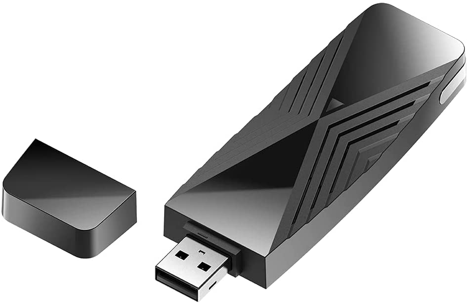 D-Link DWA-X1850 AX1800 Wi-Fi 6 USB Adapater (802.11ax, Dual Band 2.4/5GHz, High Speed 1200 Mbps, OFDMA, MU-MIMO, WPA3, Windows 10 kompatibel)