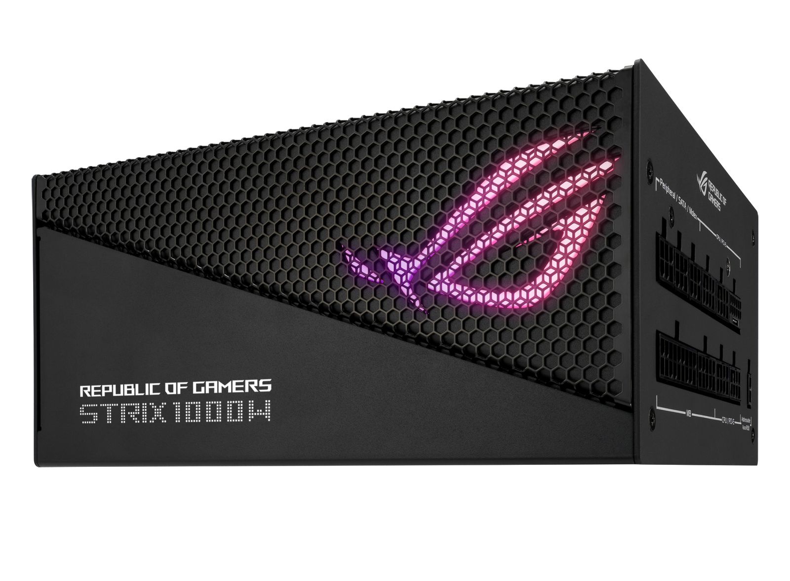 ASUS ROG Strix 1000W Gold Aura Edition Netzteil, 1000 W, 80 PLUS Gold, ATX 3.0, vollständig modular, 13,5 cm Lüfter, Aura Sync, Schwarz, EU