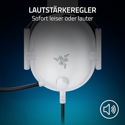 Razer BlackShark V2 X (PlayStation) - Kabelgebundenes E-Sports Headset für PlayStation 5 Konsole (250g, Nierenmikrofon, 50mm Treiber, Passive Geräuschunterdrückung, 3,5mm Klinke) Weiß