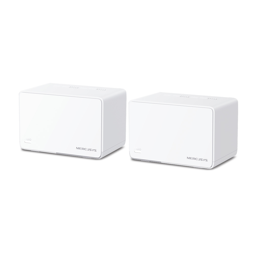 Mercusys Halo H80X AX3000 Wi-Fi 6 Mesh System Dual Band WLAN Router & Repeater 3000 mbit/s up to 460m² MU-MIMO White 2er Pack v1.0