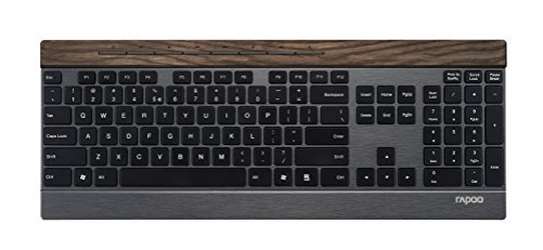 E9260 Multi-mode Wireless Ultra-slim Wooden Keyboard black