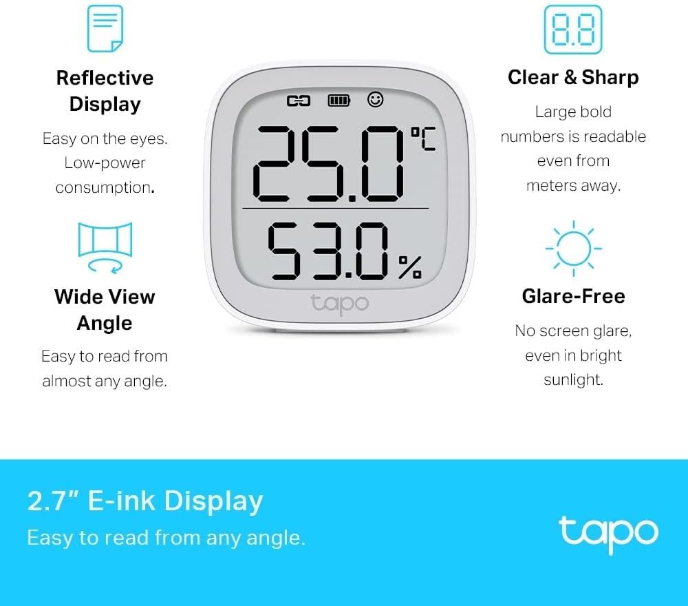 TP-Link Tapo Intelligenter Temperatur- und Feuchtigkeitsmonitor