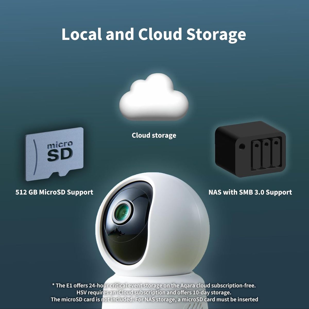 Aqara 2K Innenraum Sicherheit Kamera E1, Schwenken & Neigen, HomeKit Secure Video, Zwei-Wege-Audio, Nachtsicht, Personenverfolgung, Wi-Fi 6, Unterstützt HomeKit, Alexa, Google Home und IFTTT