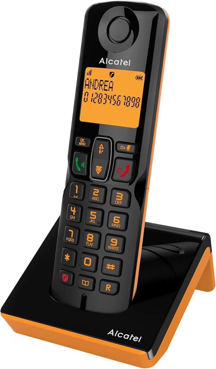 Alcatel S280 SOLO ORANGE DECT-Telefon Anrufer-Identifikation Schwarz, Orange