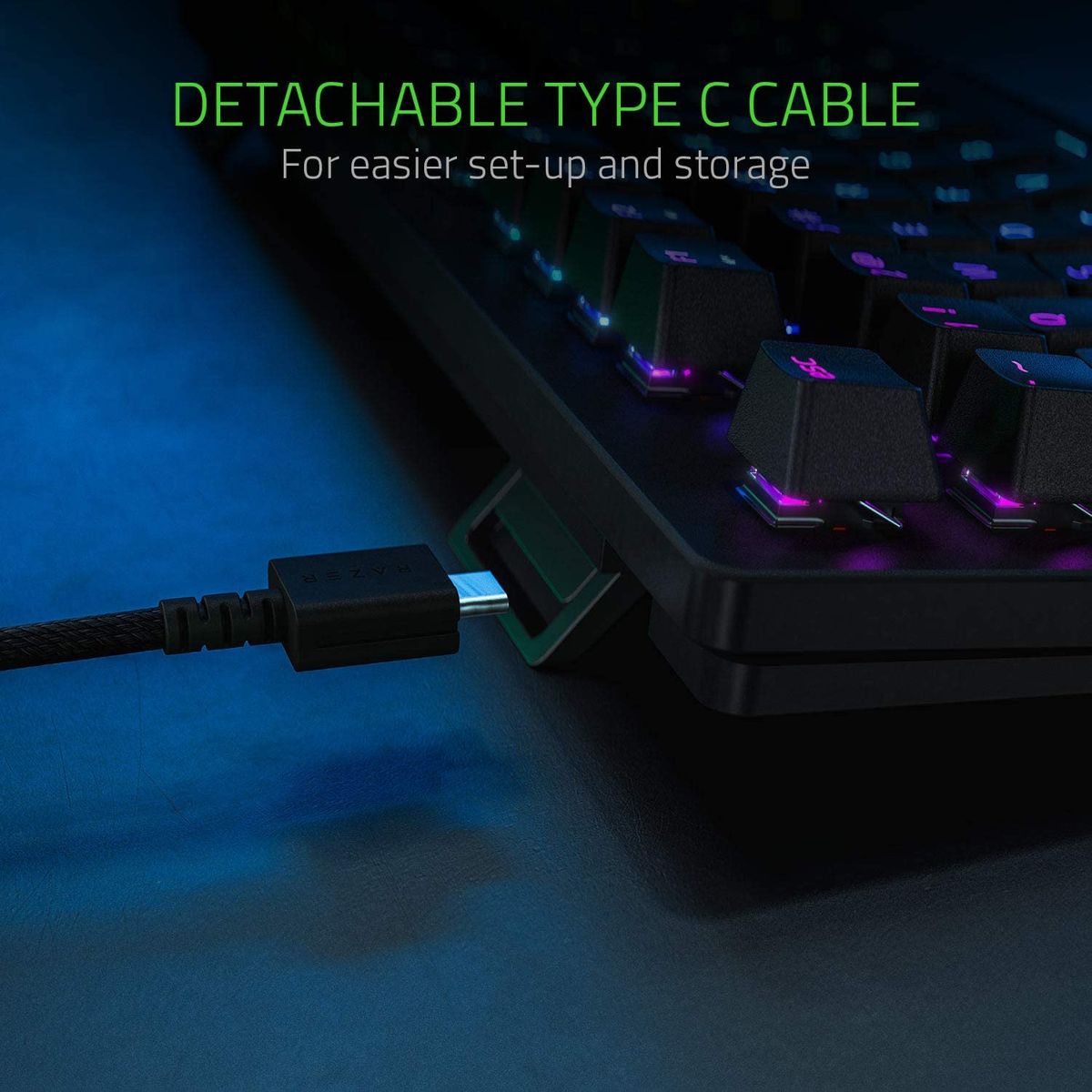 Razer Huntsman TE Gaming Keyboard Optical Red Switches TKL RGB ES-Layout