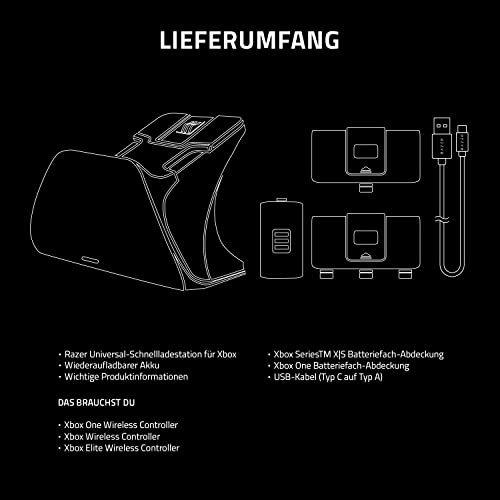 Razer Universelle Schnellladestation für Xbox-Controller, Schnellladegerät, Magnetkontakt-System, USB-Aufladung, Deep Pink