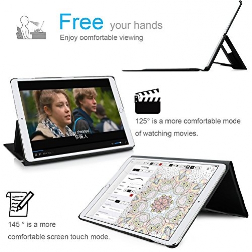 IVSO Bluetooth Tastatur Case für Apple iPad Pro 10.5 Tablet Schwarz DE-Layout
