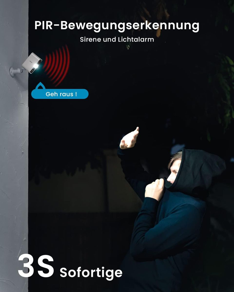 ieGeek 2K Überwachungskamera Aussen Akku Kabellose Überwachungskamera außen/innen mit farbige 10m Nachtsicht,PIR-Bewegungserkennung,Lange Zeit Standby,Cloud/SD Storage,IP65,2-Wege Audio,2,4 GHz KameraA ieGeek 2K Überwachungskamera Aussen Akku Kabellose Überwachungskamera außen/innen mit farbige 10m Nachtsicht,PIR-Bewegungserkennung,Lange Zeit Standby,Cloud/SD Storage,IP65,2-Wege Audio,2,4 GHz KameraA
