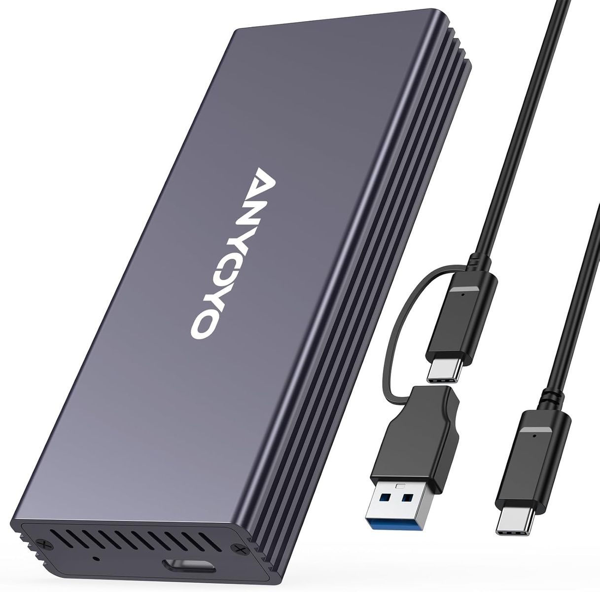 ANYOYO USB C 3.2 SSD-Gehäuse für MAC SSD 12+16 PIN MacBook Pro, MacBook Air, Mac Pro, iMac von 2013 bis 2017 Tragbares Speichergehäuse Kompatibel mit M.2 Nvme SSD mit Adapter