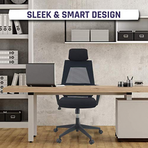 Klim K300 ergonomischer Büro- & PC Gaming Stuhl mit Kopfstütze max. 135 kg