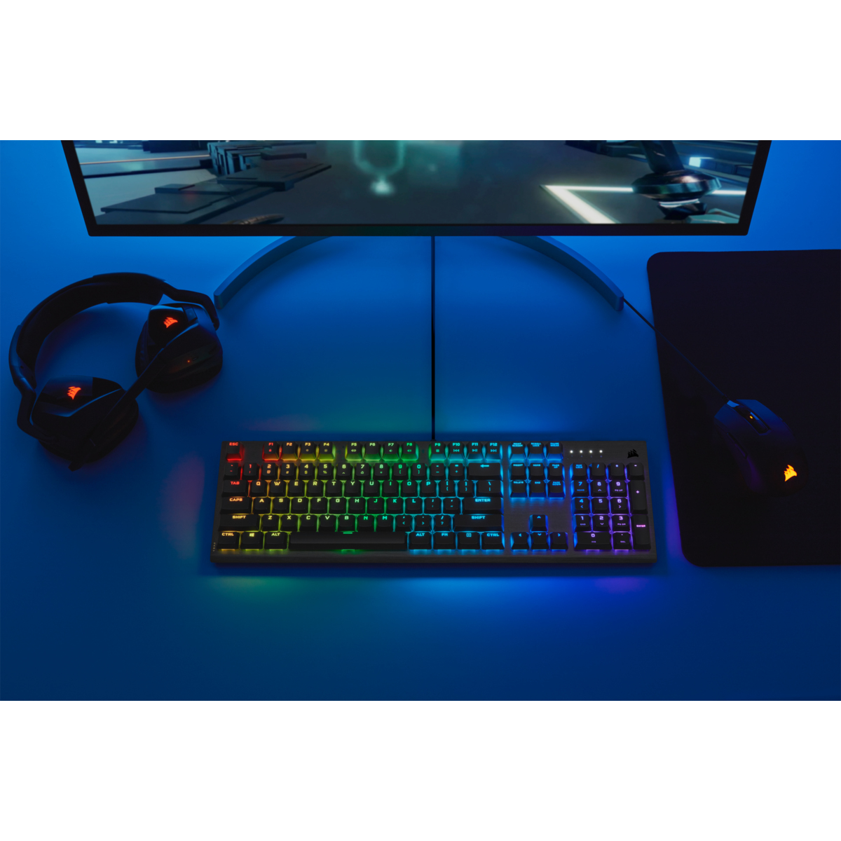 Corsair K60 RGB PRO Low Profile Tastatur Gaming USB Schwarz