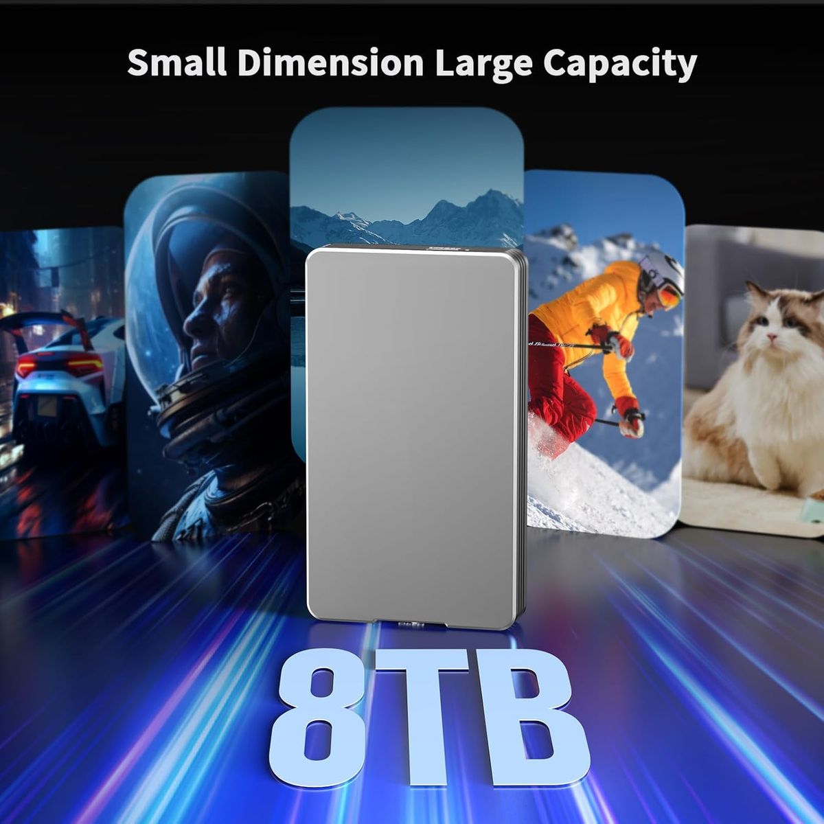 ANYOYO 40Gbps NVMe SSD Gehäuse für Thunderbolt 4/3, USB4 M.2 NVMe Gehäuse für PCIe 2280 M-Key (B+M Key), USB C Gehäuse kompatibel für Thunderbolt 3/4, Aluminiumlegierung Gehäuse, bis zu 2700 MB/s