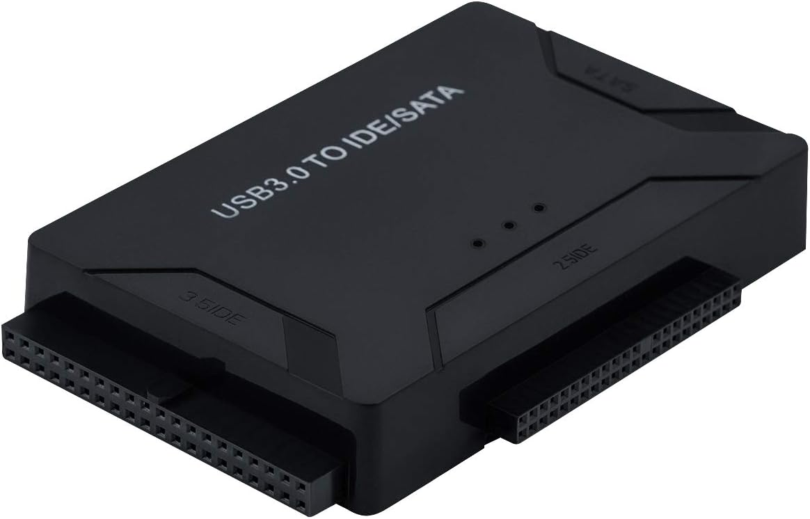 Mcbazel USB 3.0 zu IDE/SATA Konverter Festplattenadapter, Externes Kit für 2.5"/3.5" SATA/SSD HDD Festplatte Kompatibel mit PC