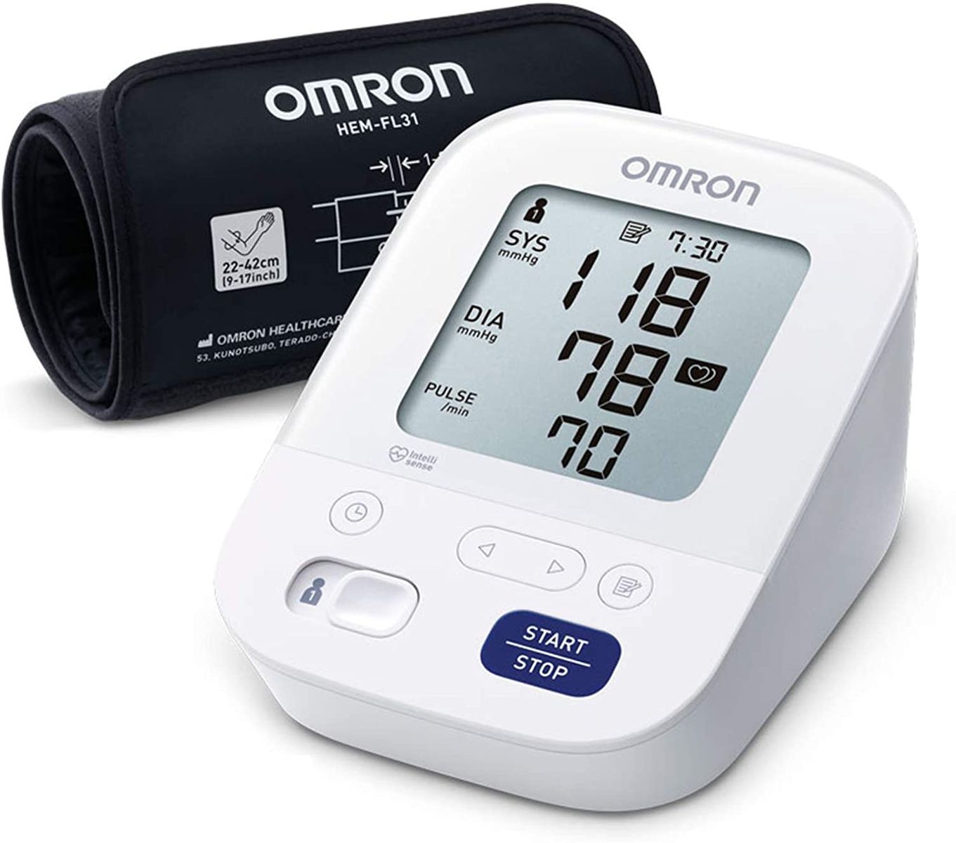 Omron X3 Comfort Blood Pressure Monitor - Home blood pressure monitor - With Intelli Wrap cuff for precise measurements