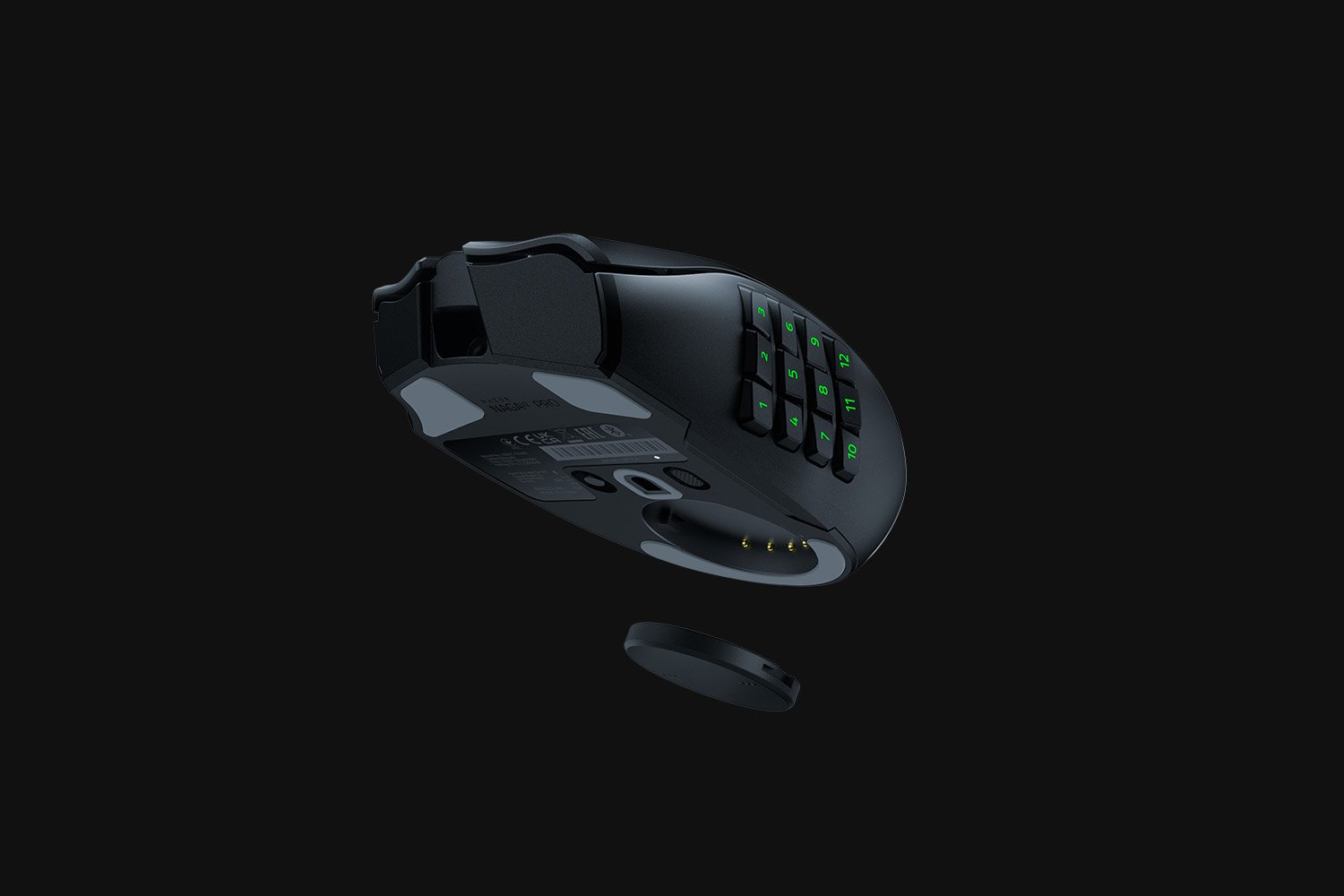 Razer Naga V2 Pro Gaming Mouse Dual Wireless + USB-C 30.000 DPI Modular RGB MMO
