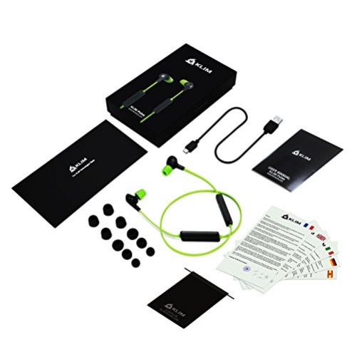 KLIM Pulse Bluetooth 4.1 Noise Reduction Wireless In-Ear Köpfhörer grün/schwarz