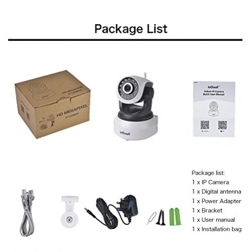 ieGeek IP Camera 720P Wi-Fi IP Cam Security System Video Recording Two-Way Audio