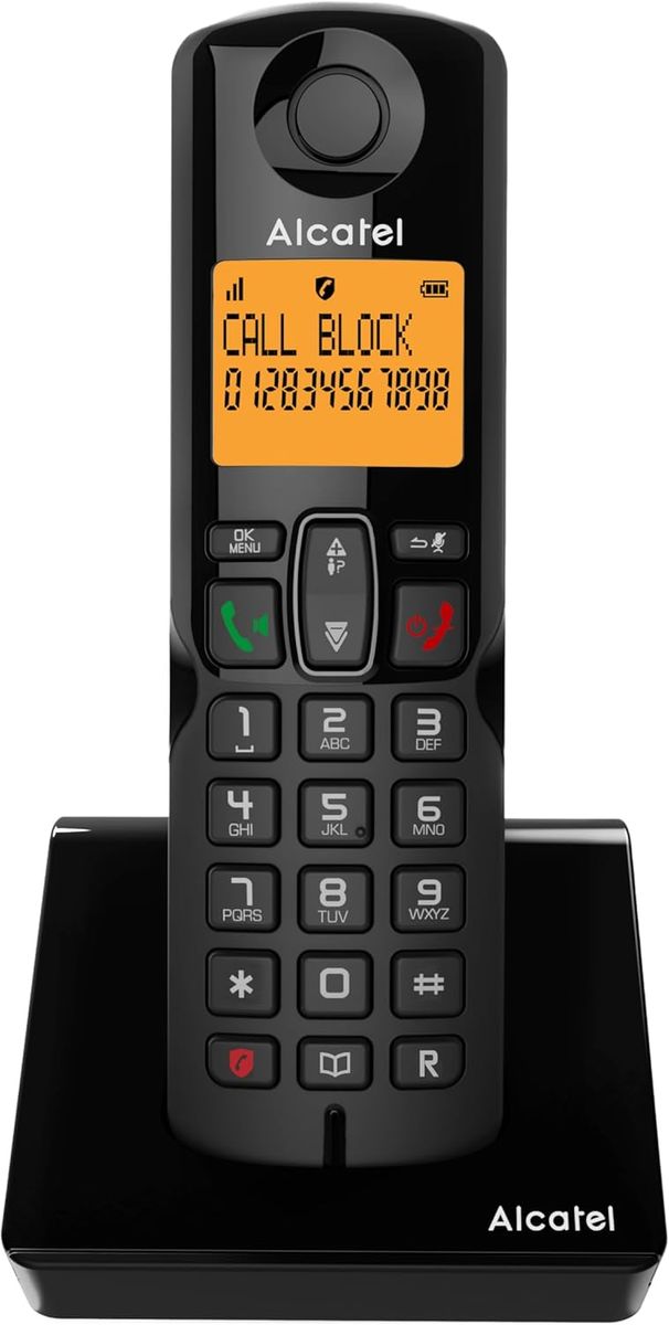 Alcatel S280 SOLO ORANGE DECT-Telefon Anrufer-Identifikation Schwarz, Orange