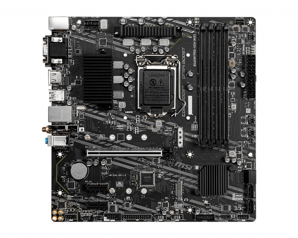 MSI B460M PRO-VDH WiFi Intel LGA1200 DDR4 M.2 USB 3.2 Gen 1 HDMI WLAN M-ATX Gaming Motherboard