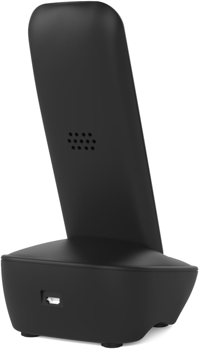 COCOMM DT100 Schnurlostelefon 4G Volte mit SIM und Ladestation, DECT-Format, Bluetooth, für den privaten Gebrauch, professionelle Verwendung, einfach zu bedienen, Schwarz