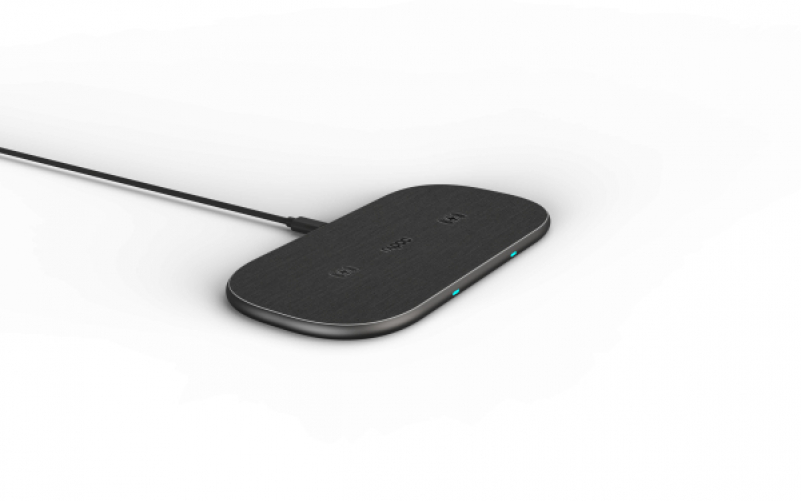 Rapoo XC260 Wireless Qi Induktionsladegerät 2x10W für Smartphone Schnellladen Überladeschutz Grau