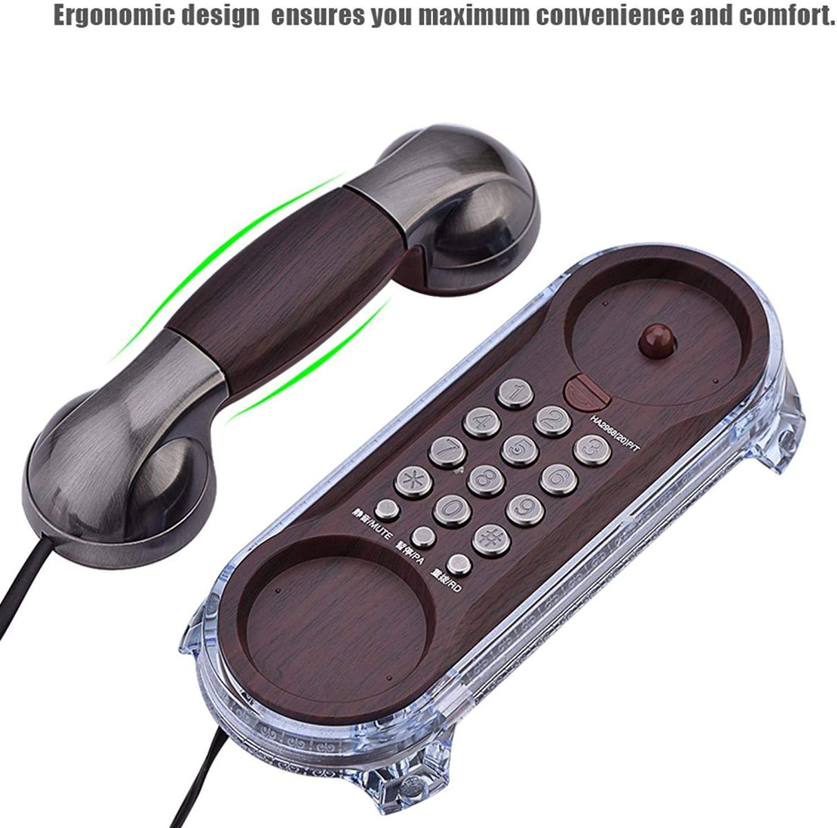 Byged Wall Phone, Antique Landline Telephone with Landline Telephone, Old Wall Phone