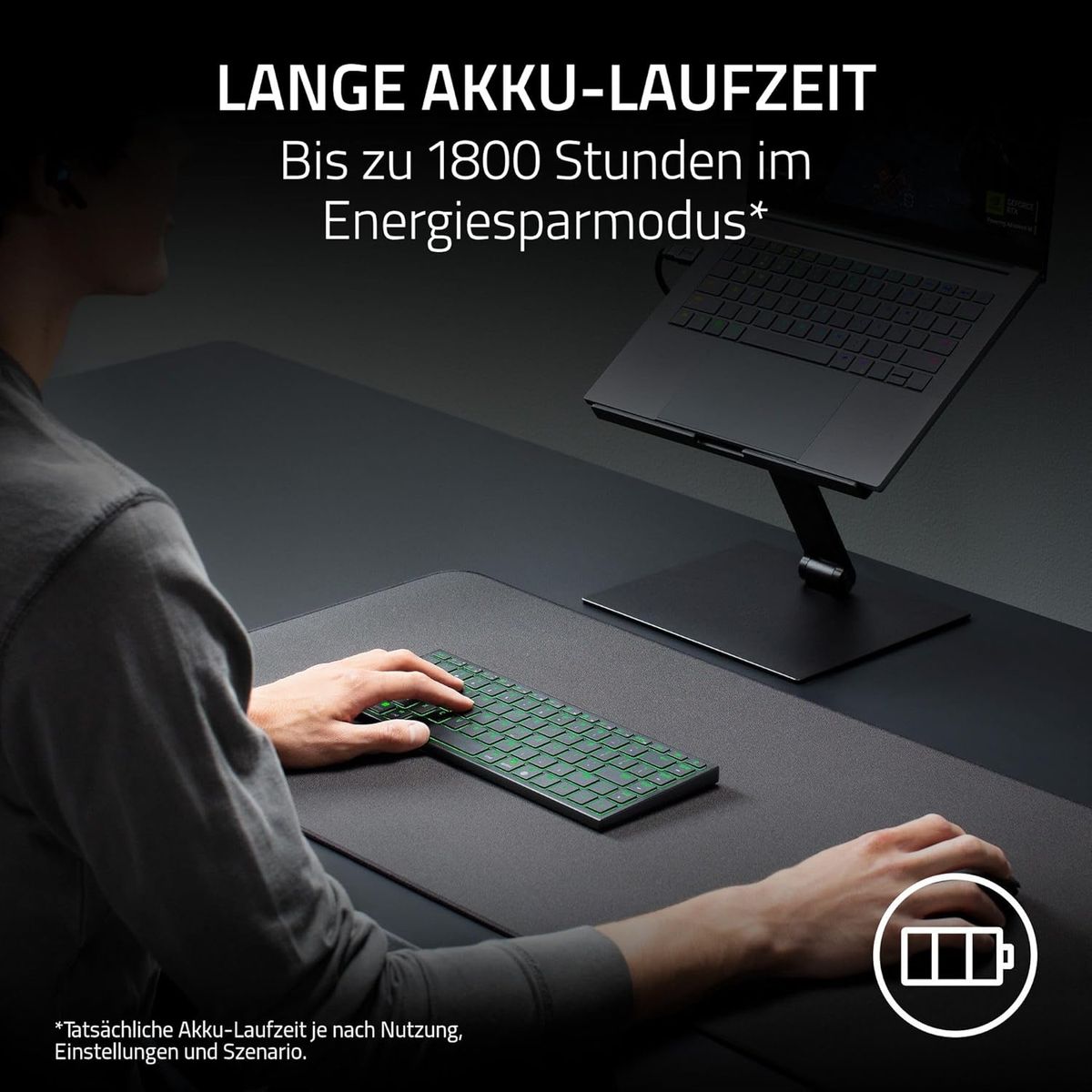 Razer Joro Portable Keyboard - Kompakte kabellose Tastatur mit Hintergrundbeleuchtung - Bluetooth - WiFi - Low Profile - USB-C - Kompatibel mac OS & iOS, Windows Schwarz - (USA Layout - QWERTY)