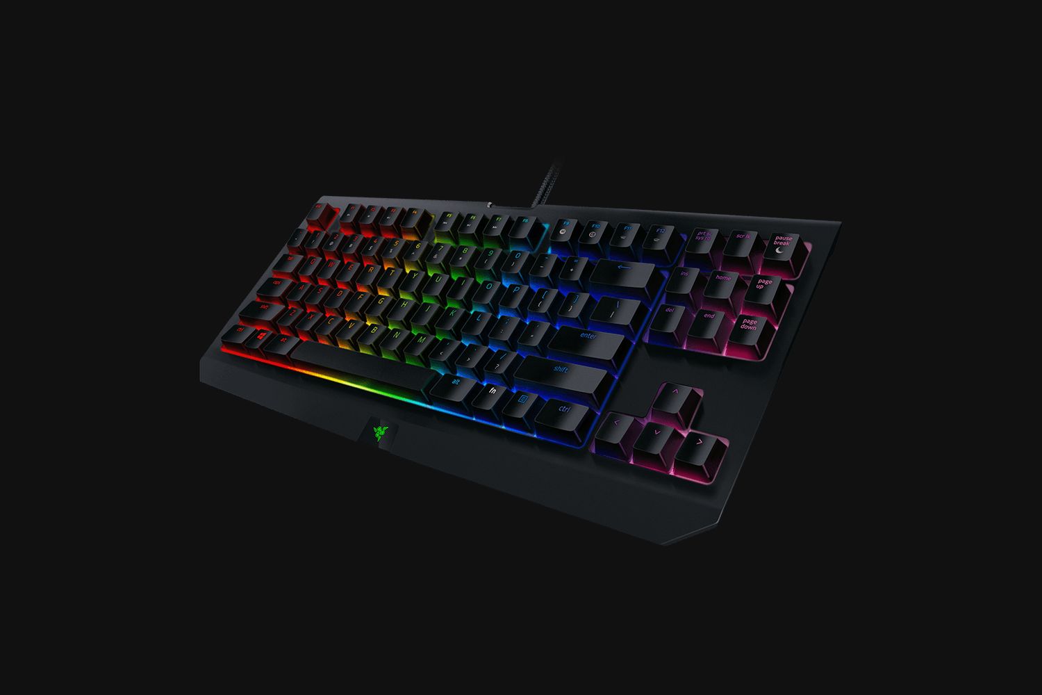 Razer BlackWidow TE Chroma V2 Gaming Keyboard Green Switches RGB USA Layout QWERTY