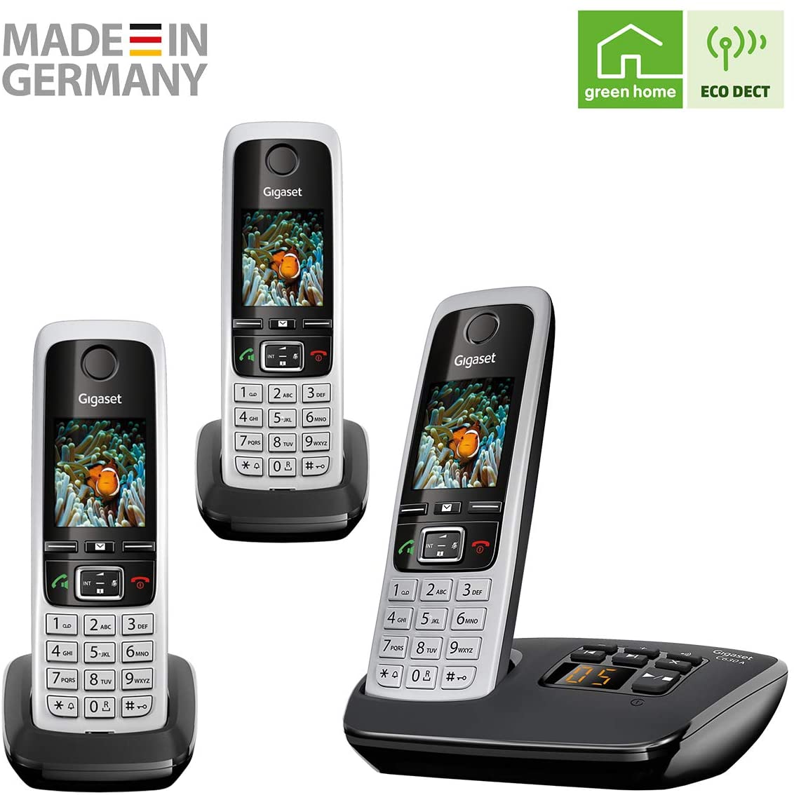 Gigaset C630A Trio Premium Cordless Home Phone Answering Machine 3 Handsets