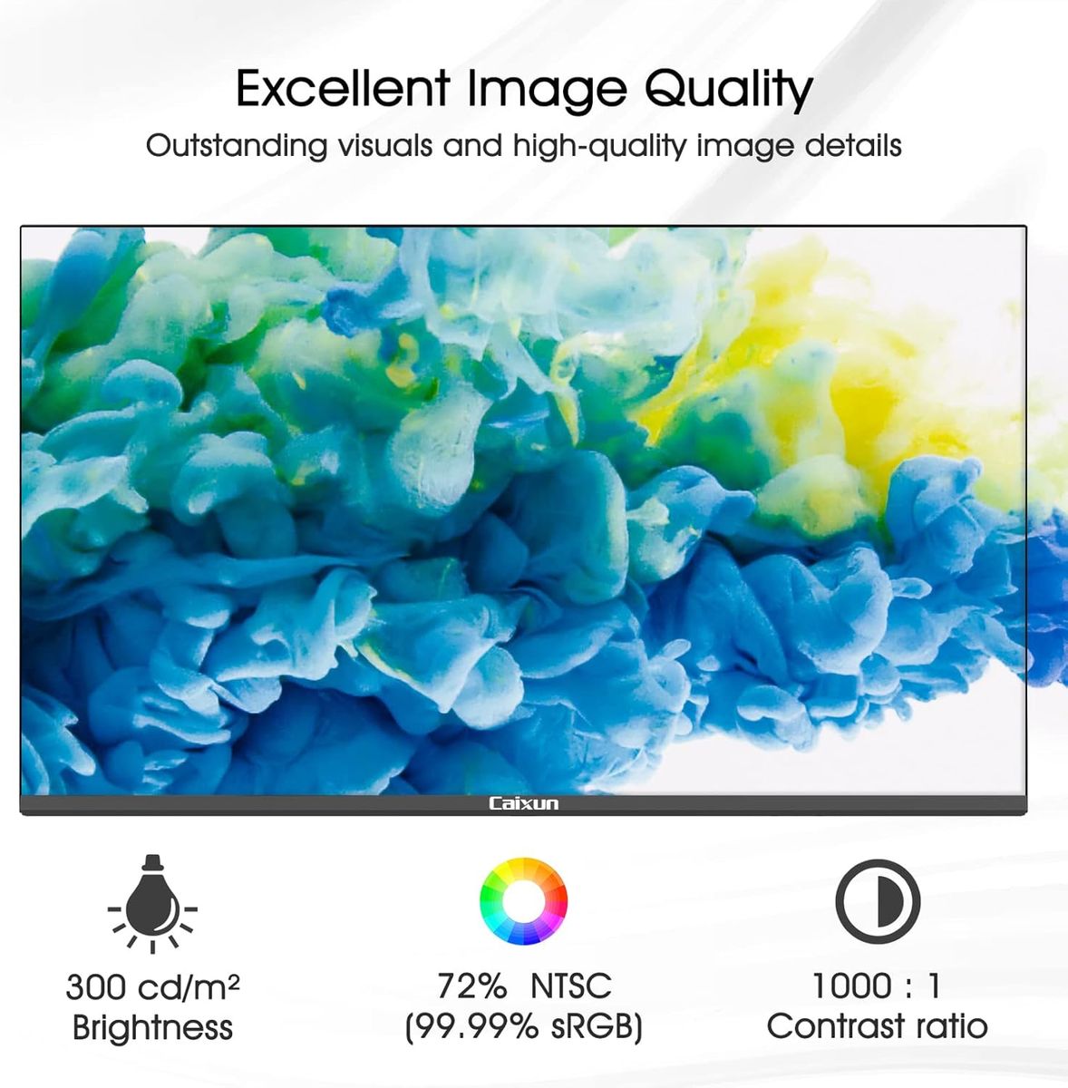 Caixun 27 Zoll 100Hz IPS Gaming Monitor, USB Tpye-C FHD Monitor mit integriertem Lautsprecher und ultradünner Blende, HDMI DP USB-C Ports