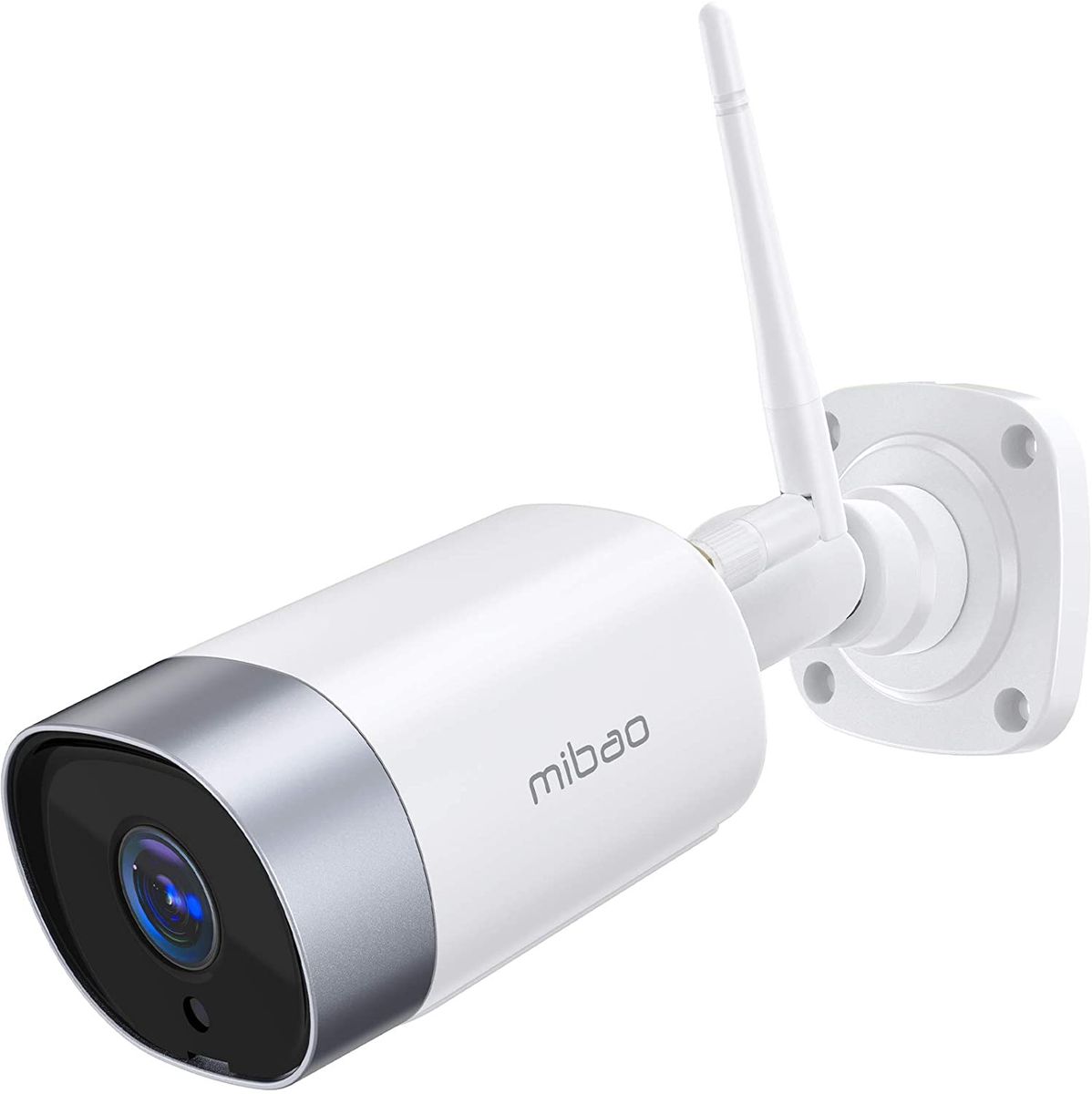 Mibao Wireless IP Outdoor Camera, Surveillance Camera, 1080P HD, WiFi Camera for Outdoor, IP66 Waterproof with Night Vision, Two Way Audio, Remote Access and Motion Detection, White