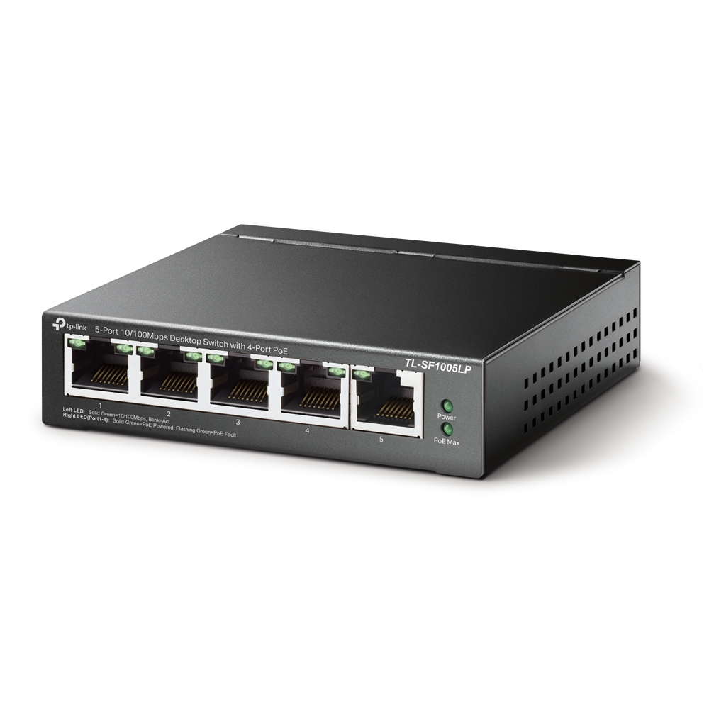 TP-Link 5-Port 10/100Mbps Desktop Switch mit 4-Port PoE