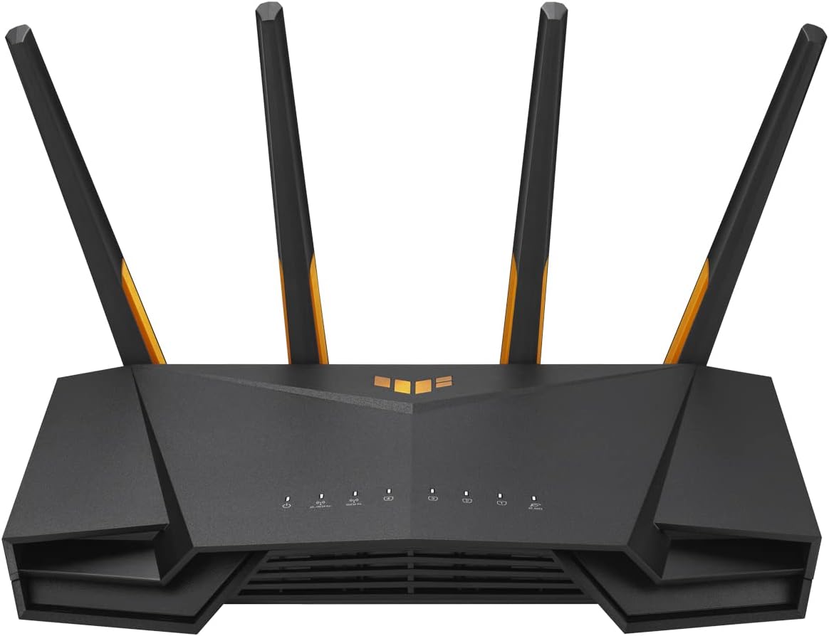ASUS TUF Gaming AX4200 Dual Band WiFi 6 Gaming kombinierbarer Router (Tethering als 4G und 5G Router-Ersatz, WiFi 6, bis zu 4200 Mbit/s, Mobile Game Mode, 2,5Gbit/s Port, AiMesh, AiProtection Pro) TUF WiFi6 4.200 Mbit/s