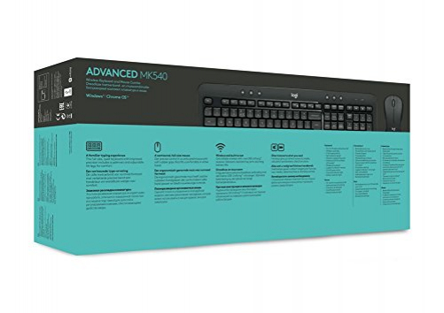 Logitech Advanced MK540 USB Deskset Tastatur Maus schwarz weiß FR-Layout