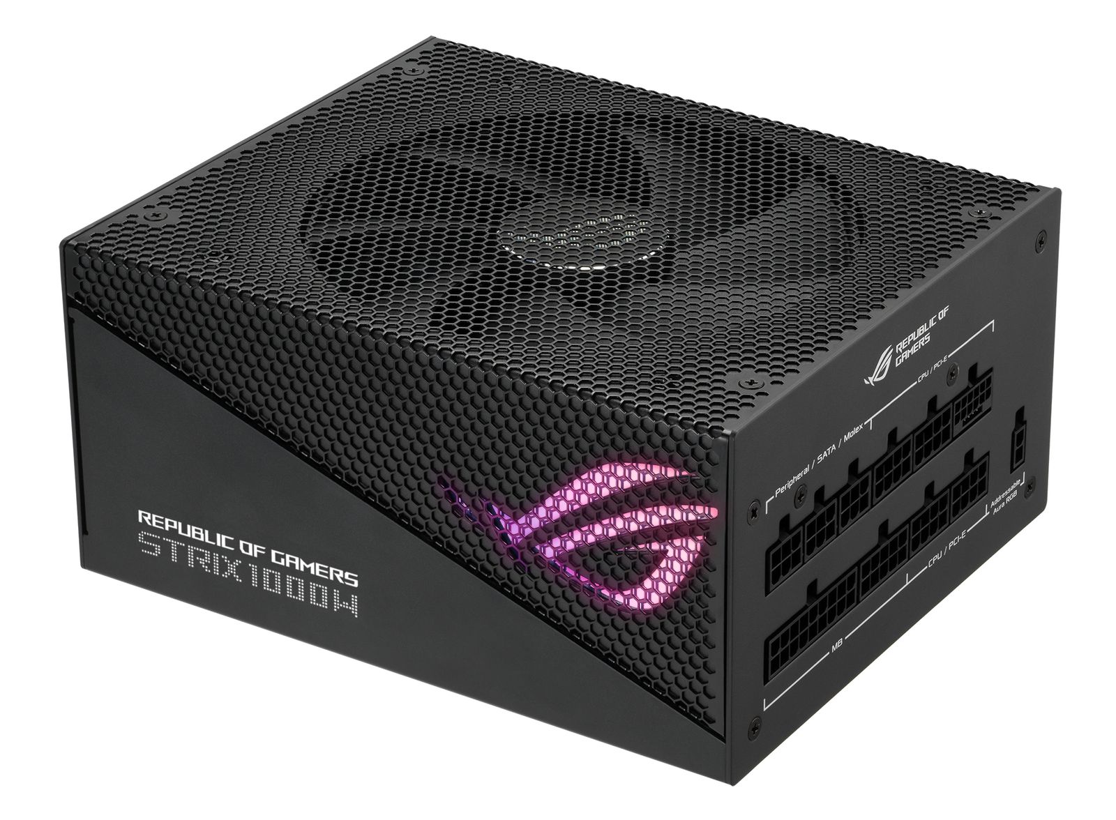 ASUS ROG Strix 1000W Gold Aura Edition Netzteil, 1000 W, 80 PLUS Gold, ATX 3.0, vollständig modular, 13,5 cm Lüfter, Aura Sync, Schwarz, EU