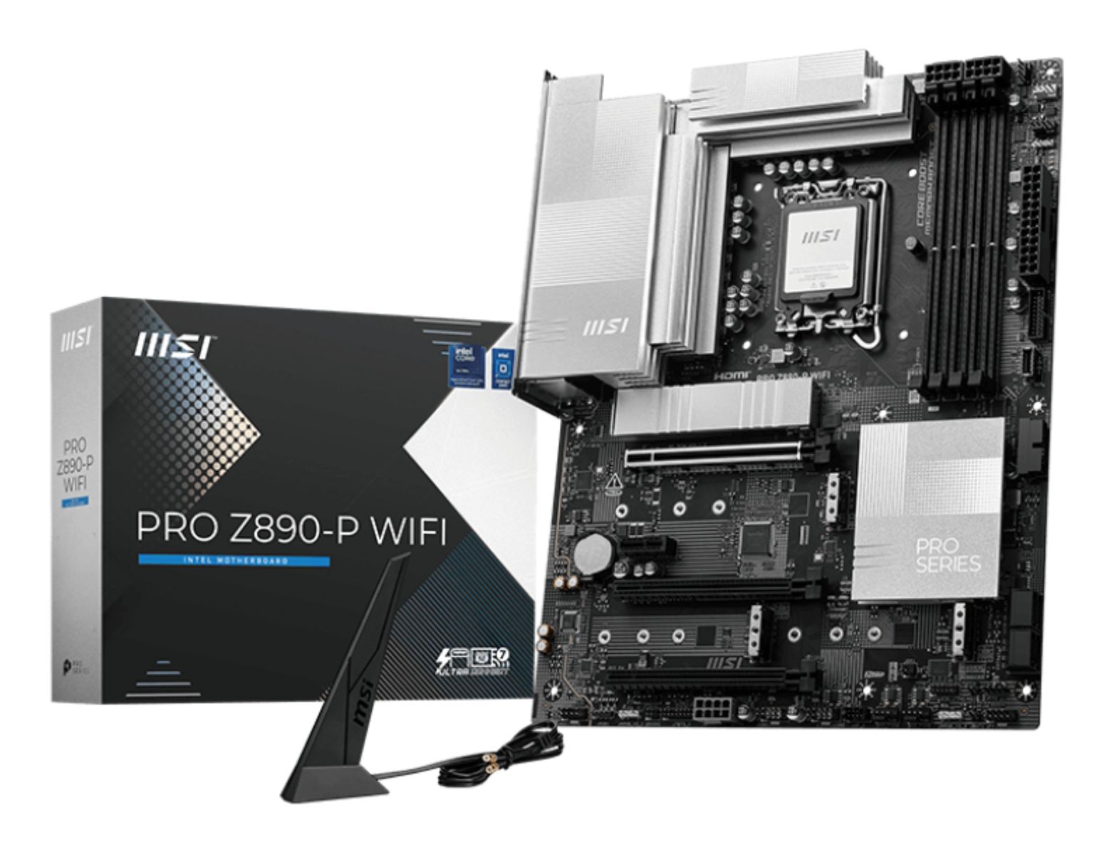 MSI PRO Z890-P WIFI Mainboard Intel Z890 LGA 1851 (Socket V1) ATX, DDR5, 4x DIMM bis 256GB, 5G Ethernet, Wi‑Fi 7, Bluetooth 5.4, HDMI 2.1