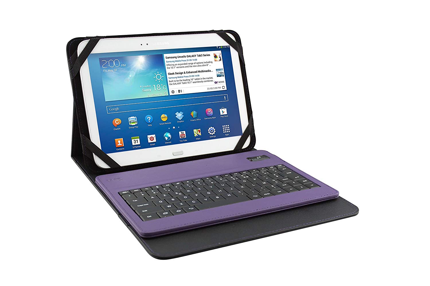 We WE0050 + Bluetooth Keyboard Folio Case for 10 inch Tablet black/purple
