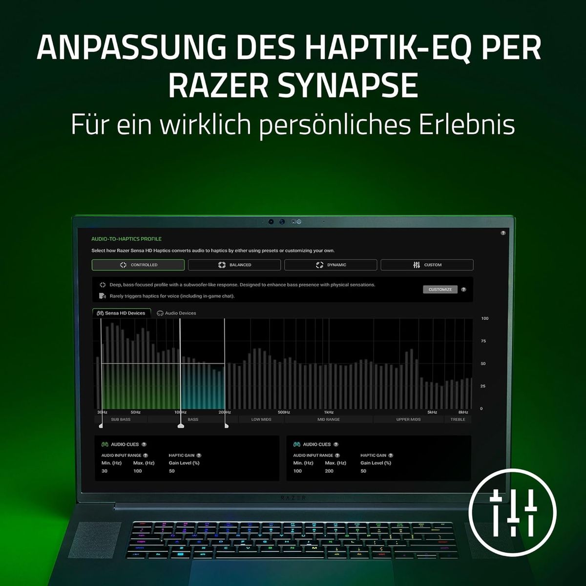 Razer Freyja - Gaming-Sitz-Kissen Auflage mit Razer Sensa HD-Haptik (HyperSpeed Wireless und Bluetooth, für Gaming- und Bürostühle, Haptik-EQ per Razer Synapse) Schwarz