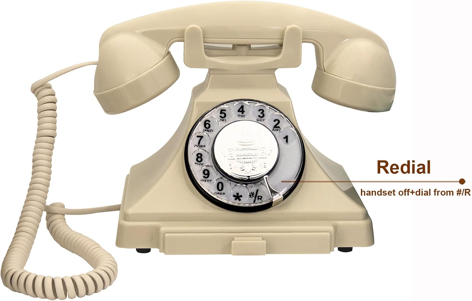 Artisam Retro Festnetztelefon, Schnurgebundenes antikes Telefon, Vintage, 1930er Jahre Drehzifferblatt, Heimdekor-Telefon, altmodische dekorative Haustelefone für Senioren