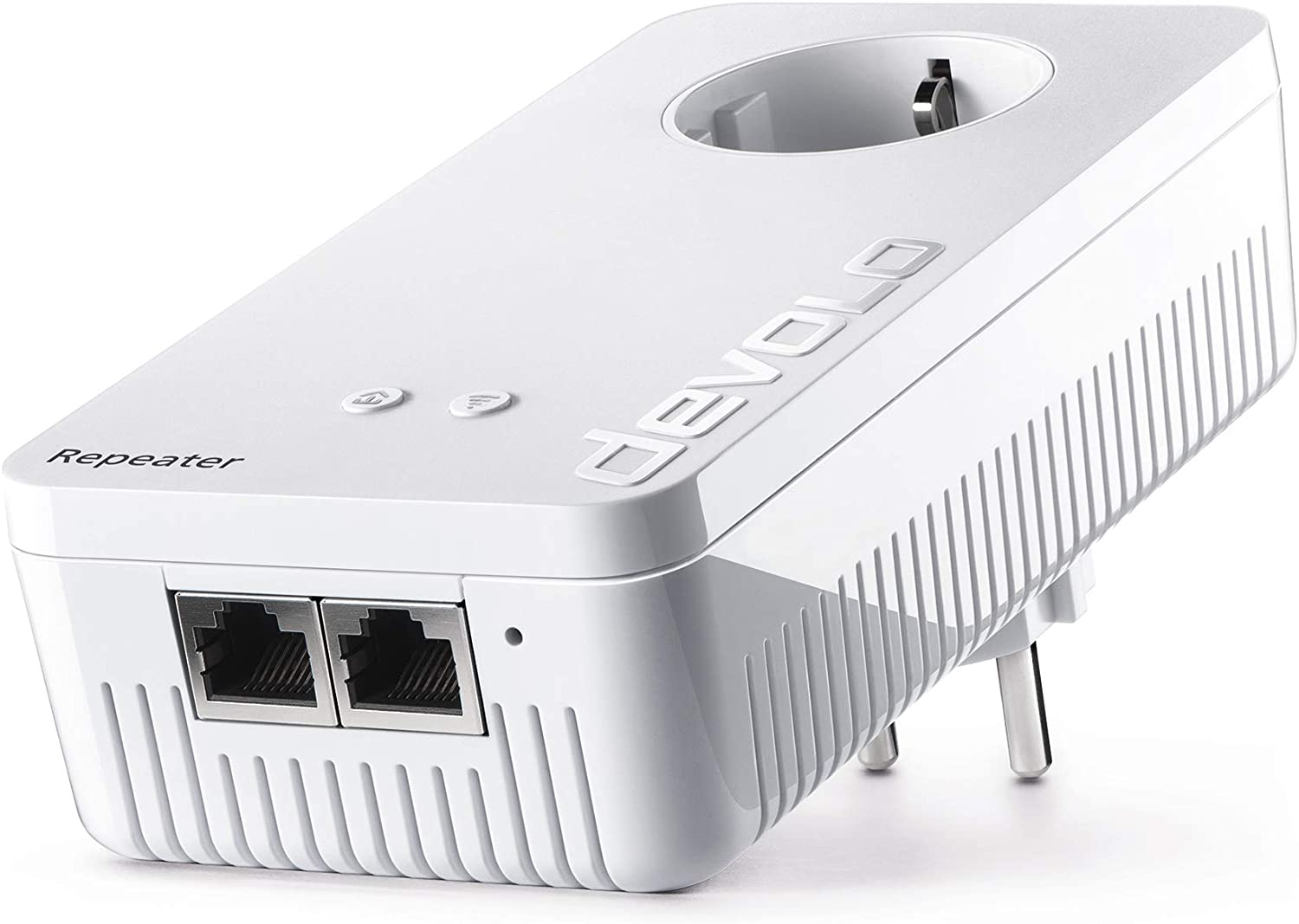 Devolo WLAN Repeater+ ac: WiFi-Verstärker mit Steckdose, schnelleres Internet dank Dual-WiFi, kompatibel mit allen Routern, (1200 Mbit/s, 2x LAN-Ports, AP-Modus, Access Point)