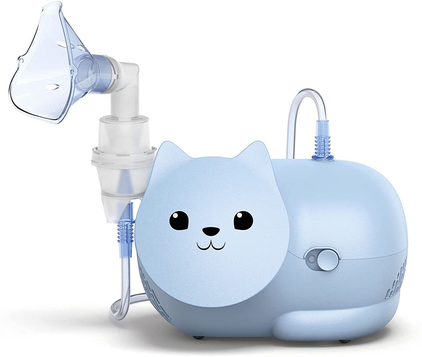 OMRON Nami Cat - child friendly compressor inhaler to treat cough & cold, bronchitis, asthma and more at home Blue