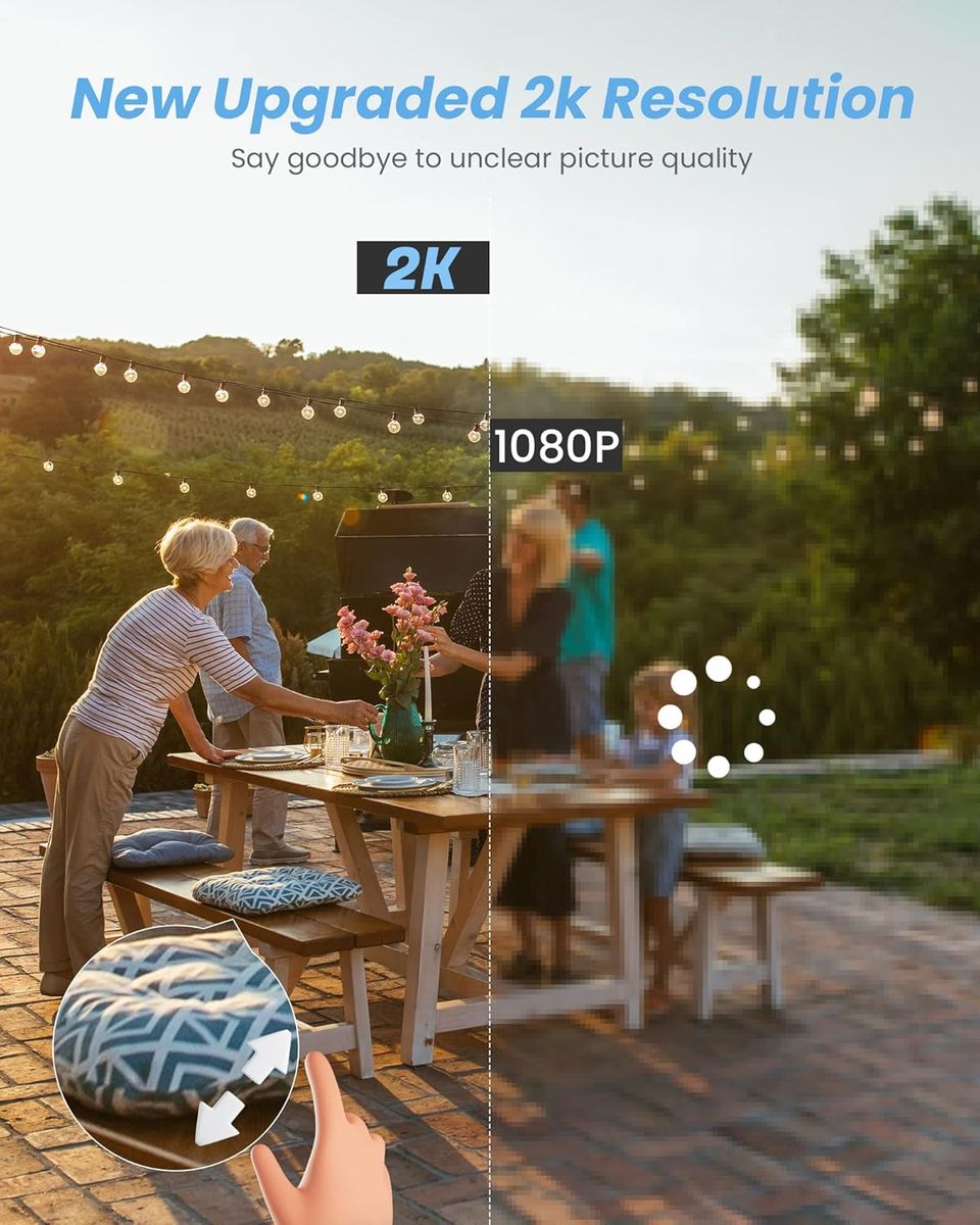 TOAIOHO Überwachungskamera Aussen - Kamera Überwachung Aussen Wlan IP Kamera Outdoor Kabel Außenkamera WiFi PTZ Outdoor Camera Dome Homekit Aussen kamera Videoüberwachung Kamera mit Farbige Nachtsicht IP66 Weiß