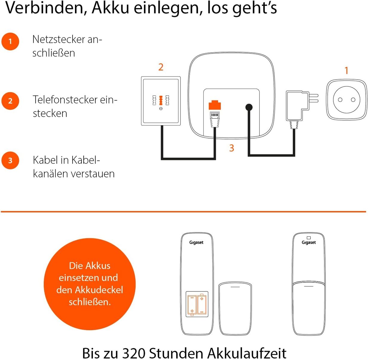 Gigaset Comfort 520A Trio 3 Schnurlose DECT-Telefone Anrufbeantworter- Elegantes Design Beste Audioqualität Freisprechfunktion Anrufschutz Adressbuch 200 Kontakten Titan-schwarz Comfort 520A Trio 3 Telefone AB