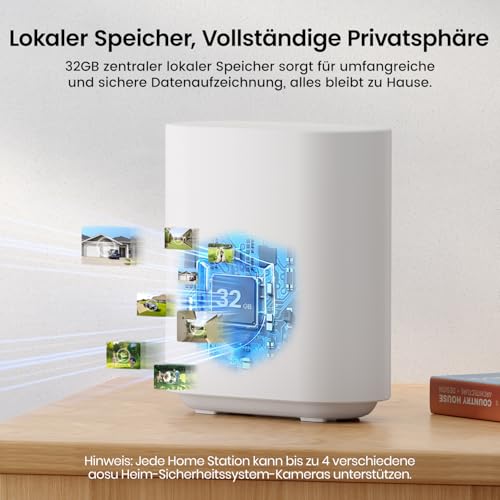 AOSU C7P2BH11 2K Außen-Überwachungskamera 2er-Set mit aosuBase 32GB Solar Akku Farb-Nachtsicht 166° Weitwinkel Bewegungserkennung Licht- & Tonalarm 2-Wege-Audio 2,4/5GHz WLAN