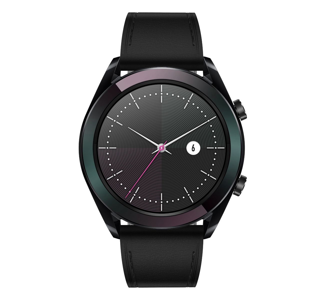 Huawei Watch GT Elegant Smartwatch (42 mm Amoled Touchscreen, GPS, Fitness Tracker, Herzfrequenzmessung, 5 ATM wasserdicht) Schwarz Schwarz Elegant Smartwatch