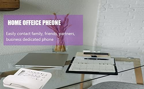 N-INC Schnurgebundenes Telefon mit großer Taste ，Home Hotel Freisprechen Langlebiges Telefon Büro Festnetztelefon mit Speicherschutz/Wandmontage/Lauter Klingelton für Senioren, ältere Menschen (Weiß)