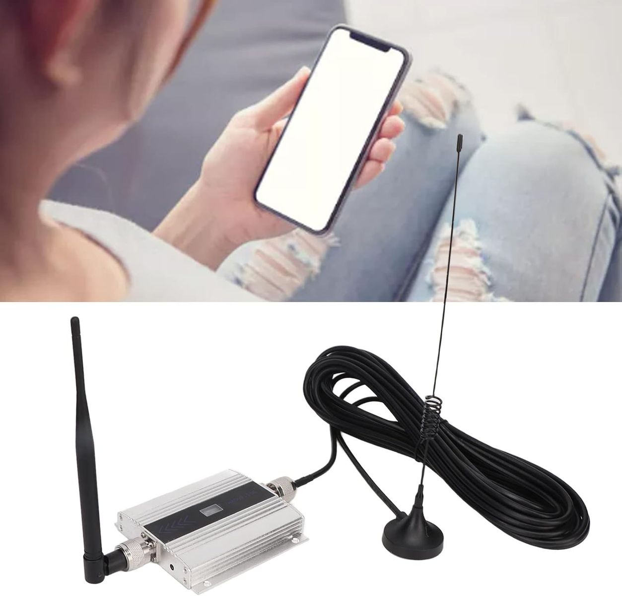 Tonysa Tonysaz6dhp1vekq-11 4G-Handyverstärker für Zuhause, Dual-Frequenz Handy-Repeater DCS 1800 MHz, Antenne, EU-Stecker Tonysa Tonysaz6dhp1vekq-11 4G-Handyverstärker für Zuhause, Dual-Frequenz Handy-Repeater DCS 1800 MHz, Antenne, EU-Stecker